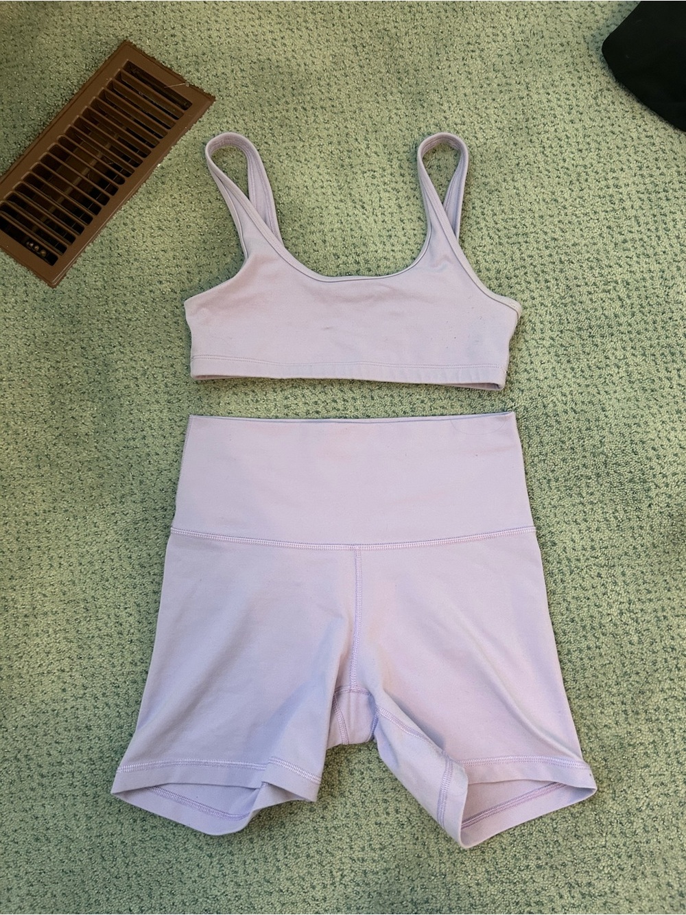 Aritzia Lilac Workout Set